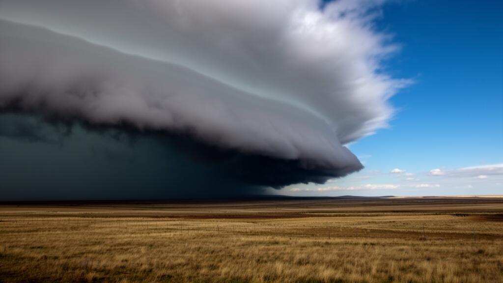 Widok z satelity na rozbudowany układ frontów atmosferycznych nad Europą Środkową z charakterystycznym zachmurzeniem.