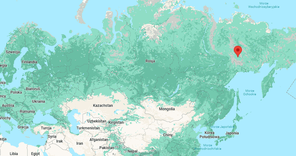 Ojmiakon na mapie Ojmiakon na mapie